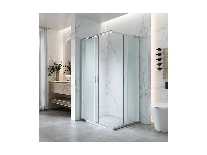 Cabina Doccia Scorrevole 70x100 Cm H 185 cm vetro Opaco 6 mm| Kiro