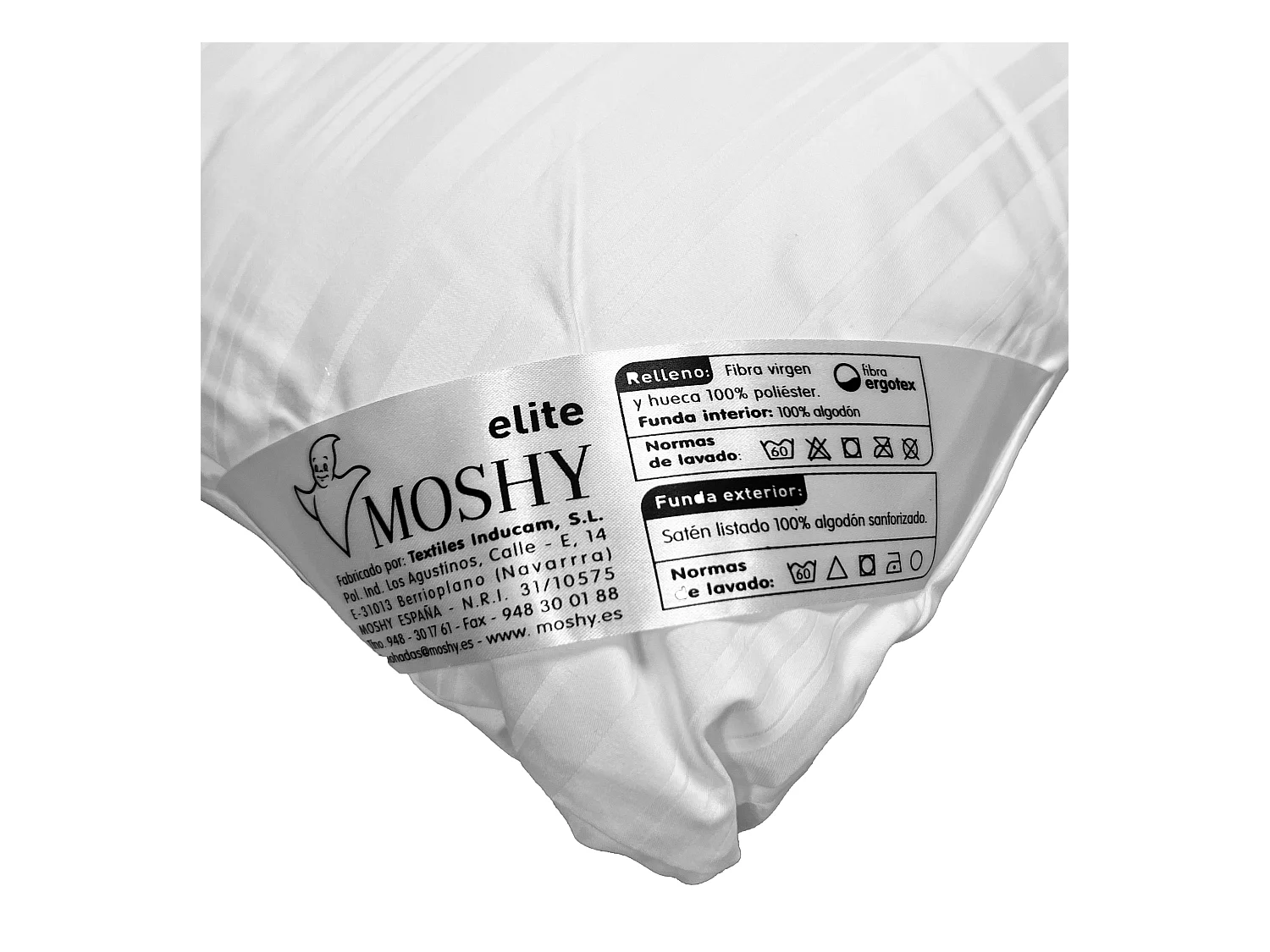 Oreiller Elite avec housse en fibre Ergotex 80 cm