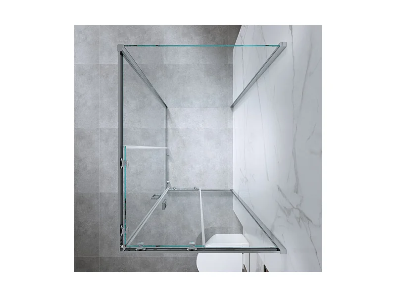 Cabina Doccia 3 Lati 70x100x70 Cm H185 cm Cm vetro 6 mm Trasparente Scorrevole| Kiro