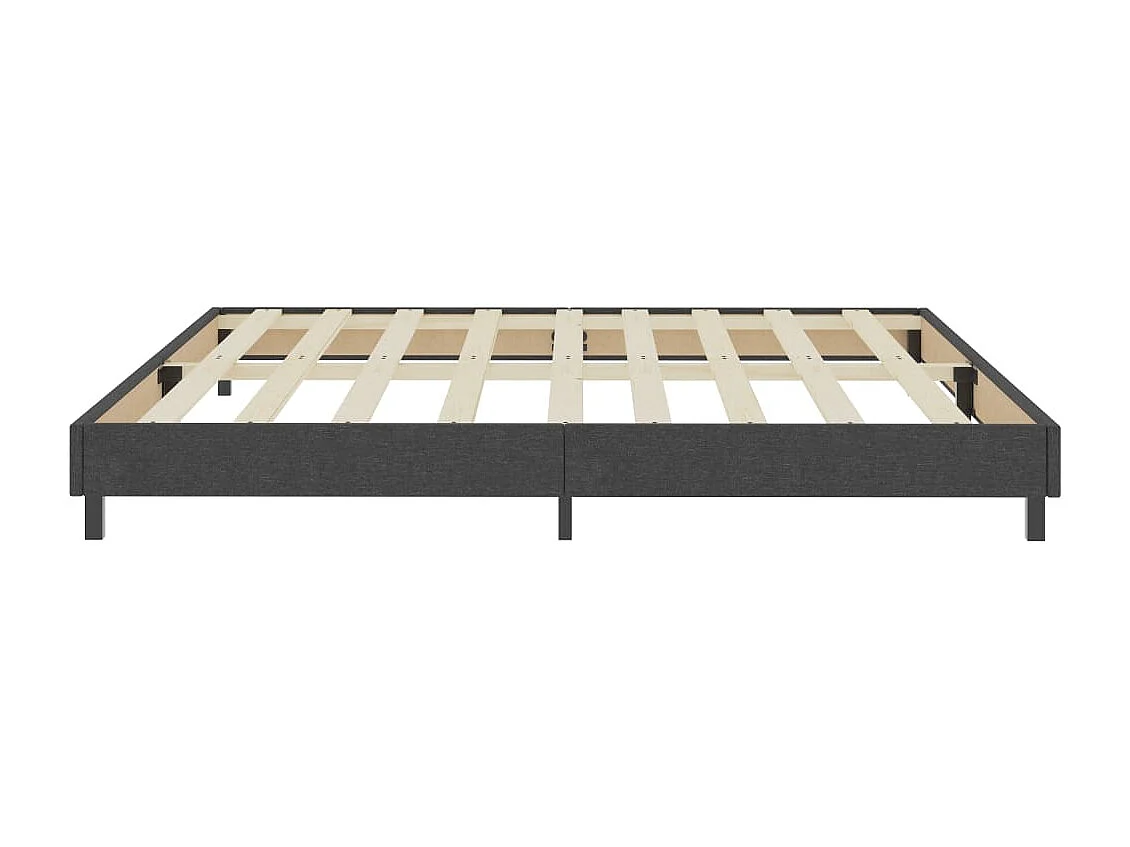 Lit adulte-Lit double-Sommier à lattes de lit sans matelas gris tissu 200x200 cm