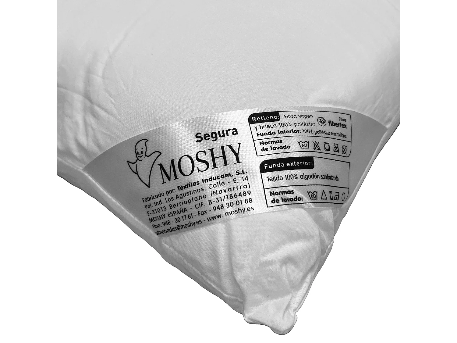 Almohada Segura Moshy de Fibra Alta 135 cm
