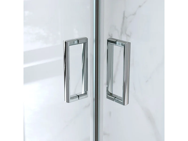 Box Doccia Scorrevole 80x100 Cm H 185 cm Cristallo 6 mm Trasparente Temperato| Kiro