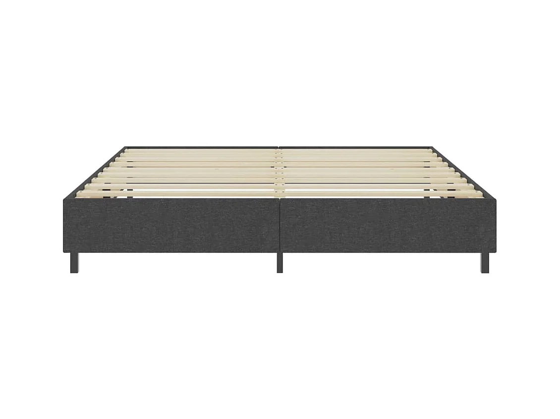 Lit adulte-Lit double-Sommier à lattes de lit sans matelas gris tissu 200x200 cm