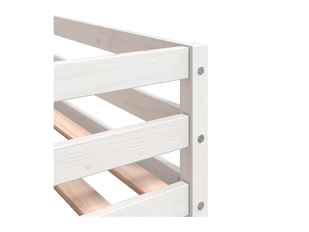 Lit simlpe-Lit mezzanine enfant sans matelas avec échelle 90x200 cm