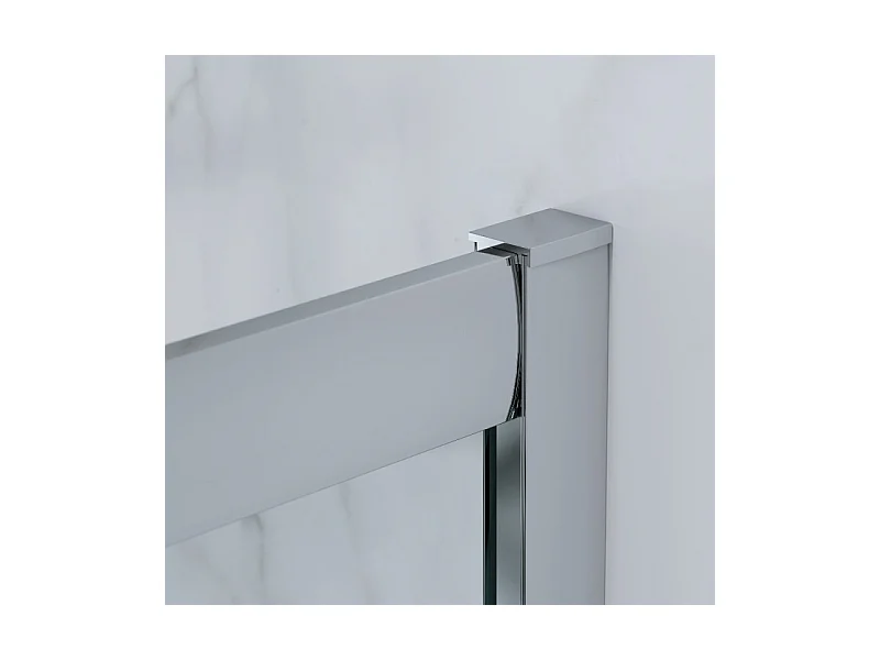 Box Doccia 3 Lati 80x100x80 Cm H185 cm Cristallo Trasparente 6 mm Scorrevole| Kiro