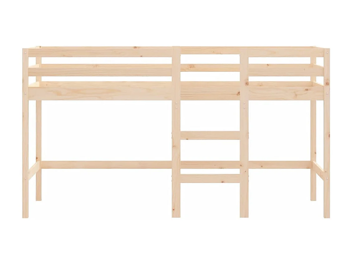 Lit simple-Lit mezzanine enfant sans matelas avec échelle 90x190 cm