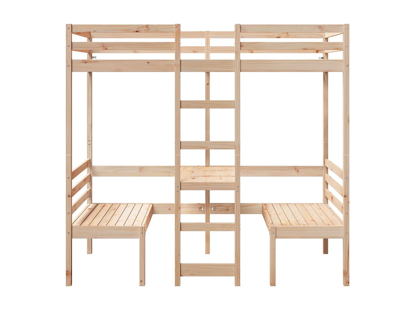 Cama alta c/ secretária/cadeiras 80x200cm pinho maciço SHL934034