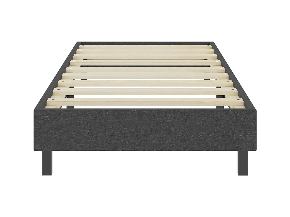 Lit simple-Lit adulte-Sommier à lattes de lit Gris Tissu 90x200 cm