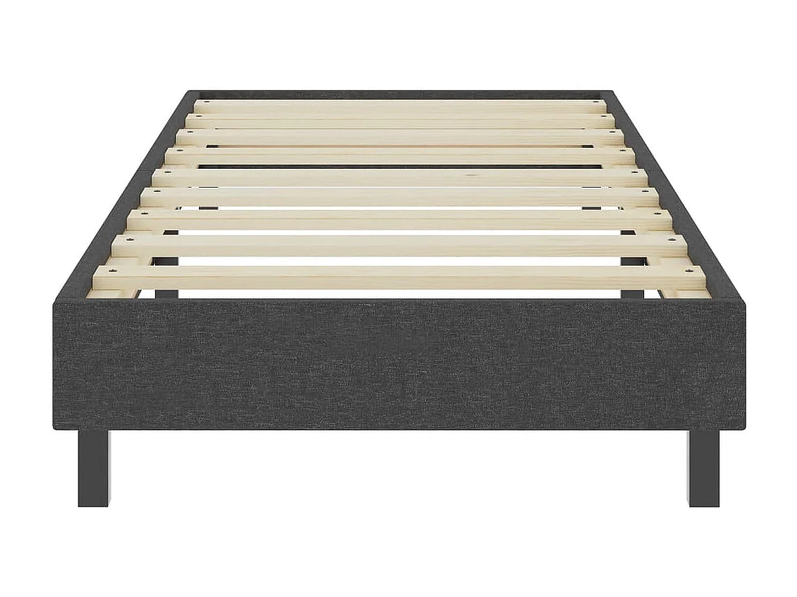 Boxspring-Bettgestell Grau Stoff 90x200 cm SHL438367