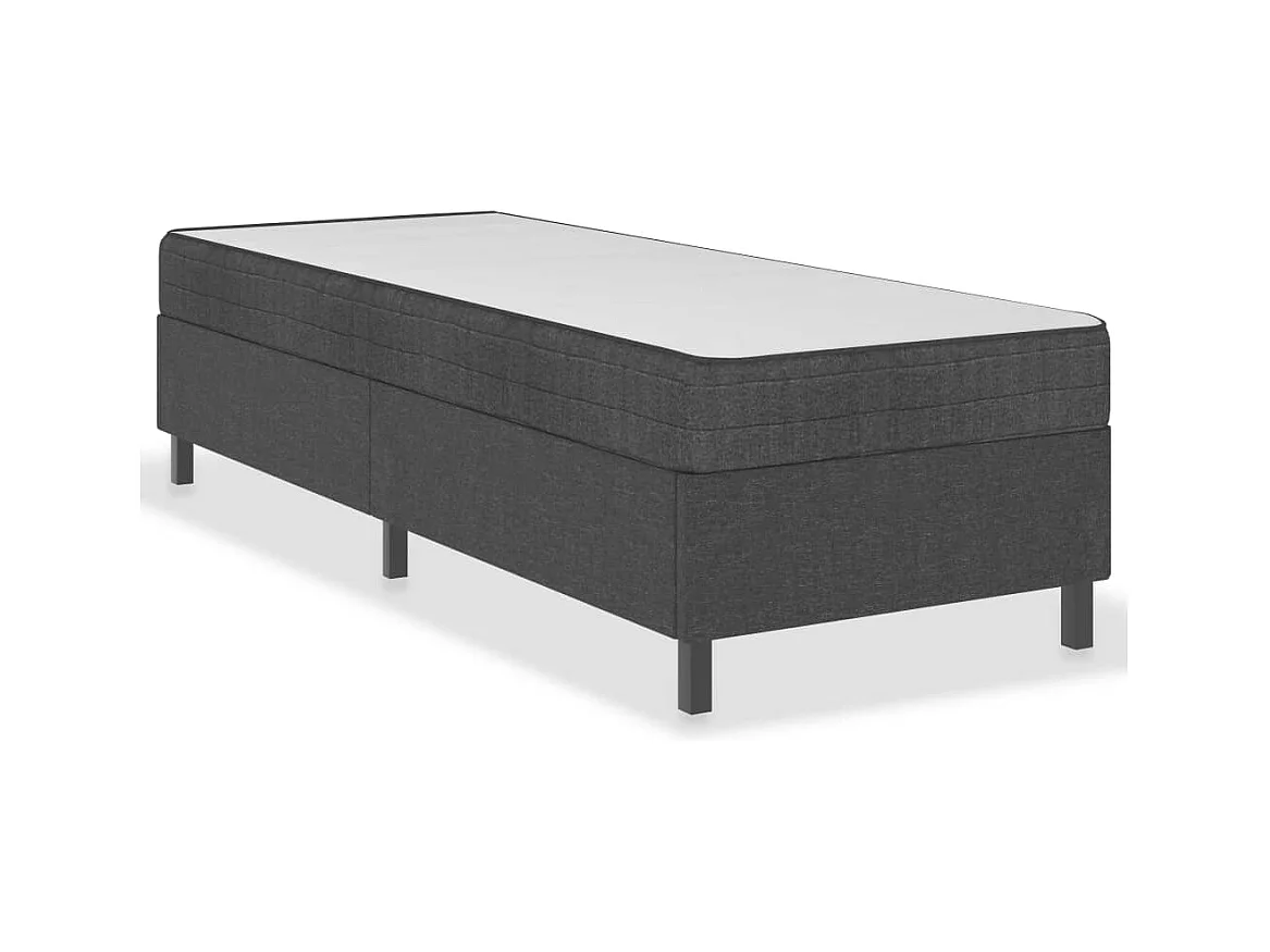 Lit adulte-Lit simple-Sommier à lattes de lit sans matelas gris tissu 100x200 cm