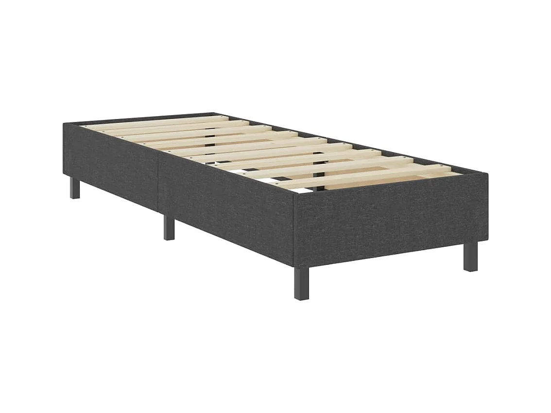 Lit adulte-Lit simple-Sommier à lattes de lit sans matelas gris tissu 100x200 cm