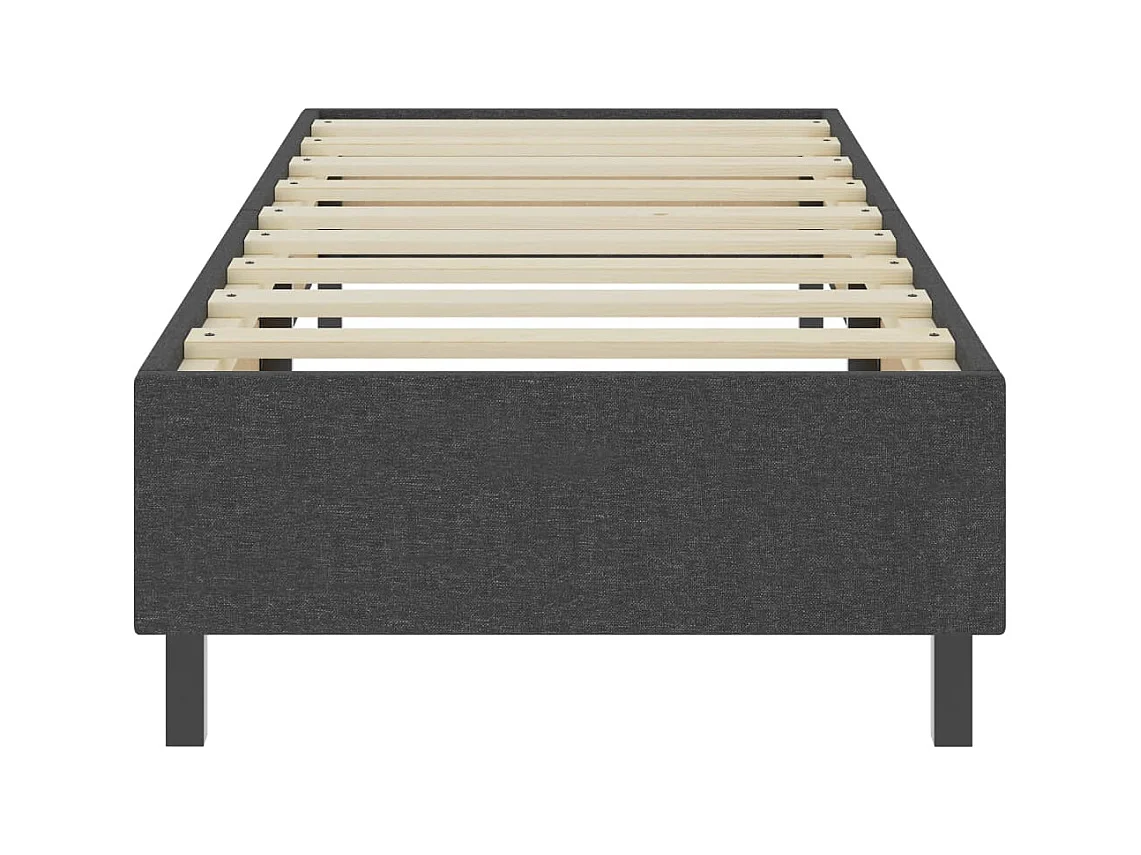 Lit adulte-Lit simple-Sommier à lattes de lit sans matelas gris tissu 100x200 cm