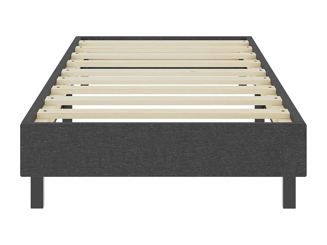 Lit adulte-Lit simple-Sommier à lattes de lit sans matelas gris tissu 100x200 cm