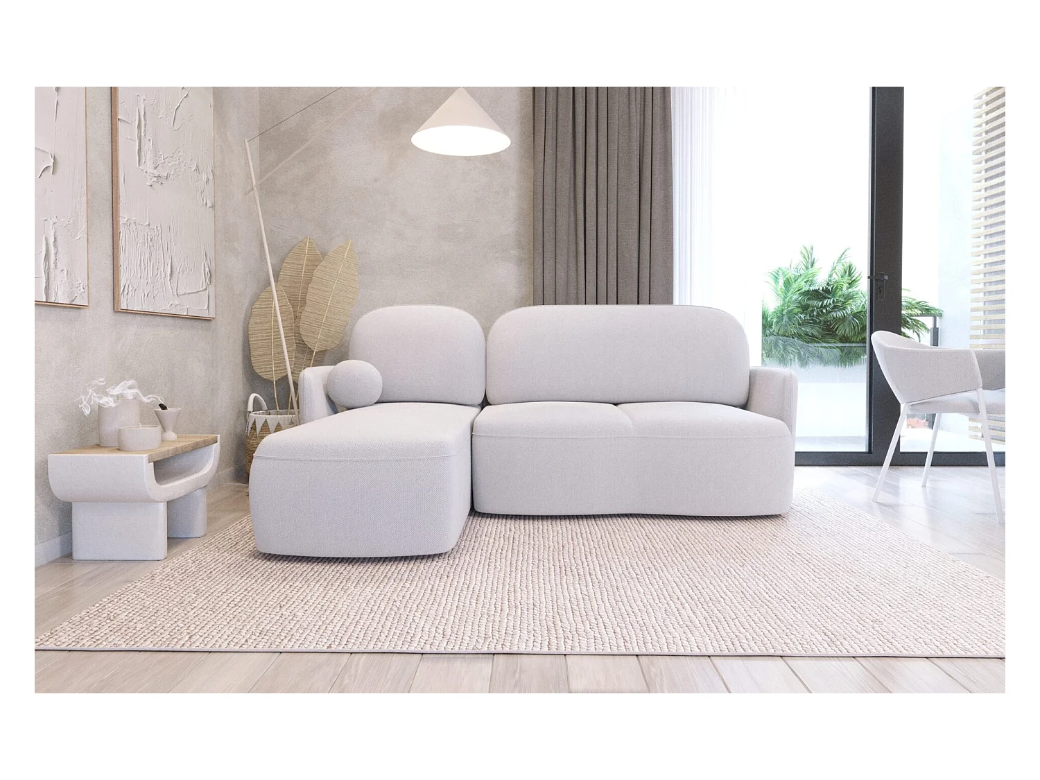 Canapé d'Angle Convertible Carmen 227 cm, Groupe III, Gauche/Droit - Fonction Couchage et Rangement pour Literie - Idéal pour le Salon