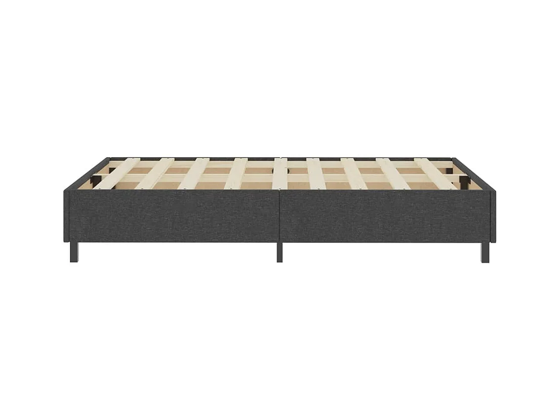 Lit adulte-Lit double-Sommier à lattes de lit Gris Tissu 120x200 cm