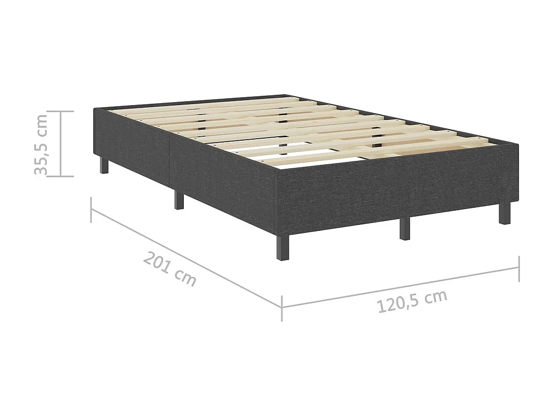 Estructura de cama box spring tela gris 120x200 cm SHL29221