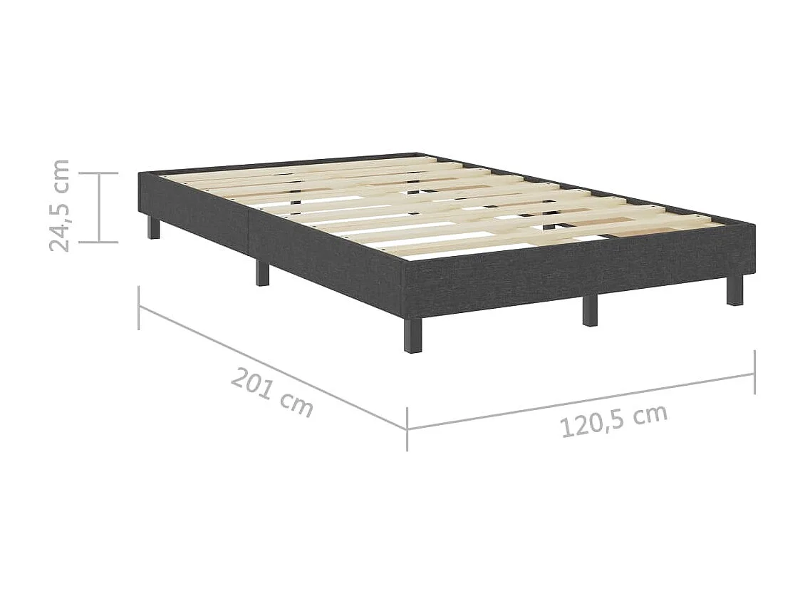 Estructura de cama box spring tela gris 120x200 cm SHL33030