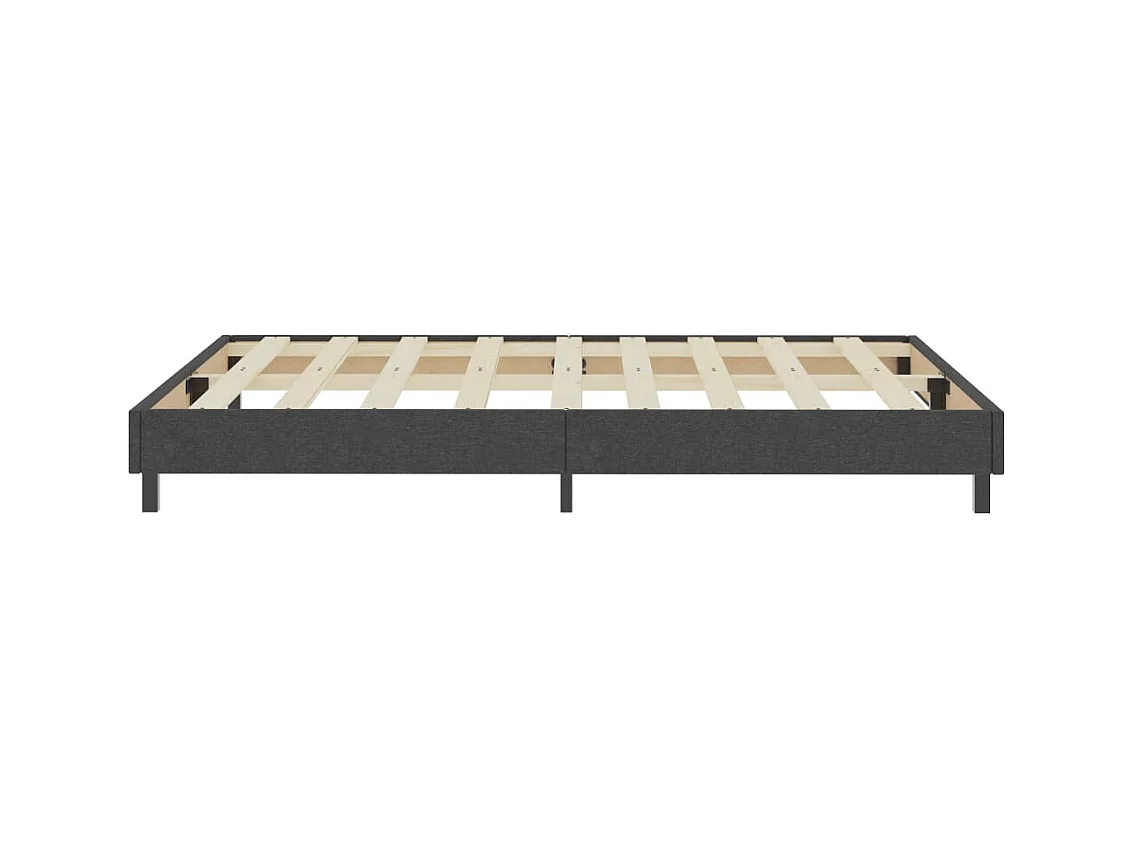 Lit adulte-Lit double-Sommier à lattes de lit Gris Tissu 140x200 cm