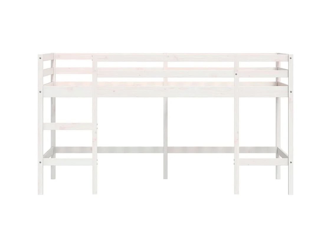 Lit simple-Lit mezzanine enfant sans matelas avec échelle 90x190 cm