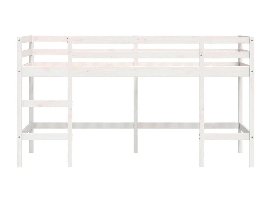 Bettgestell | Kinderhochbett mit Leiter 90x190 cm Massivholz Kiefer SHL606543