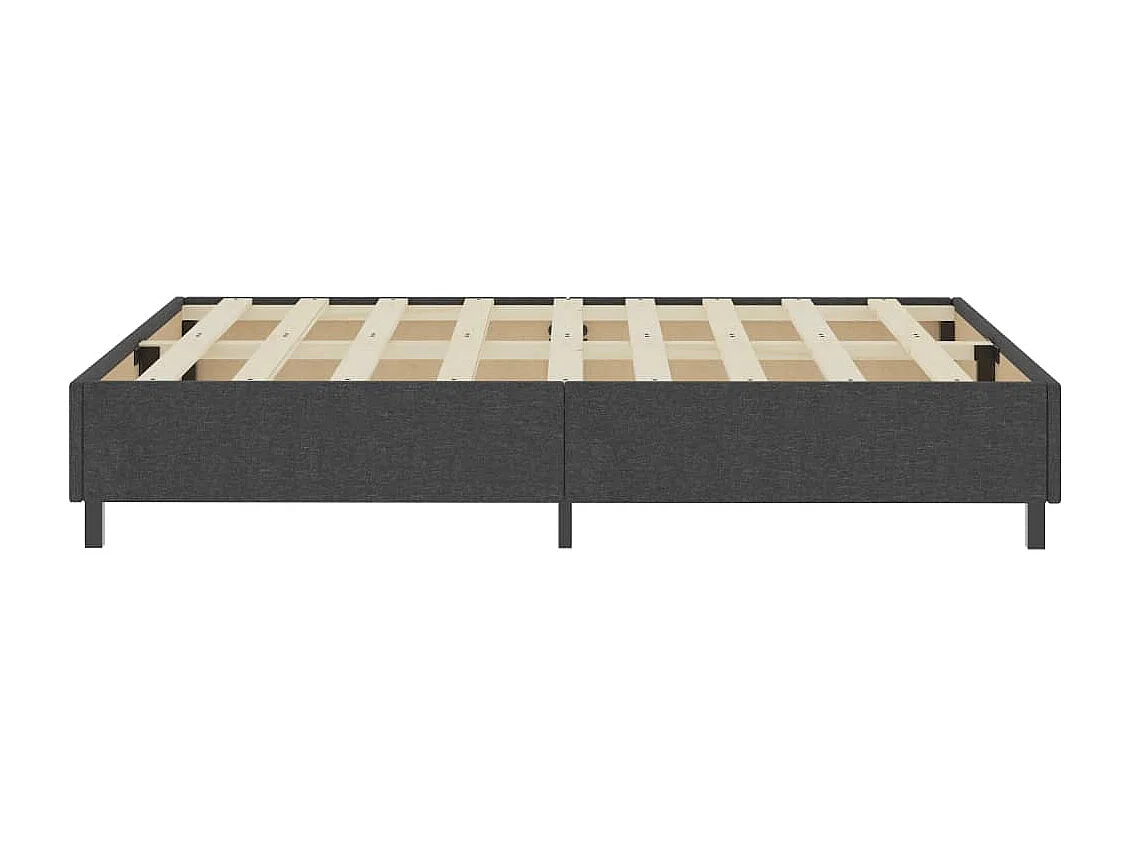 Lit double-Sommier à lattes de lit sans matelas gris tissu 180x200 cm