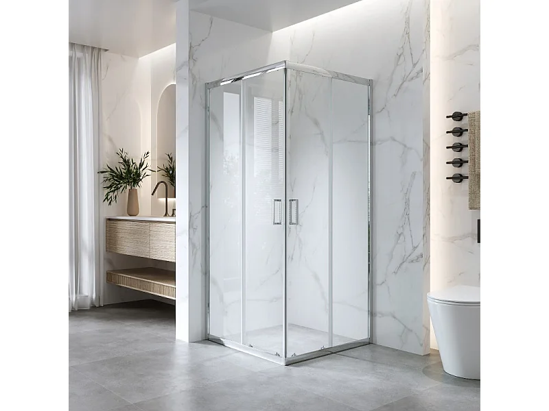 Box Doccia Scorrevole 70x70 Cm H 185 cm Vetro 6 mm Trasparente| Kiro