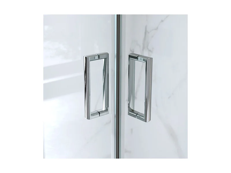 Cabina Doccia Angolare Scorrevole 80x80 Cm H 185 cm vetro Trasparente 6 mm | Kiro