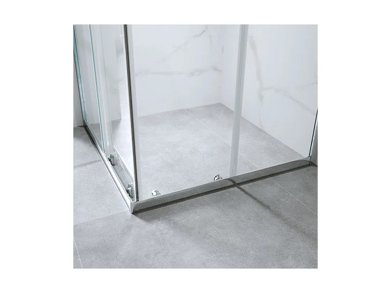 Cabina Doccia Angolare Scorrevole 80x80 Cm H 185 cm vetro Trasparente 6 mm | Kiro