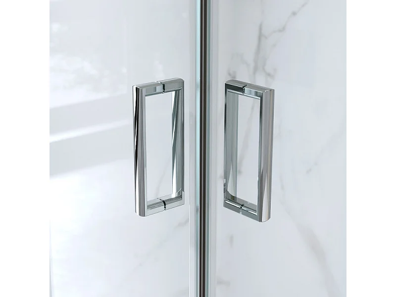 Cabina Doccia Angolare Scorrevole 80x80 Cm H 185 cm vetro Trasparente 6 mm | Kiro