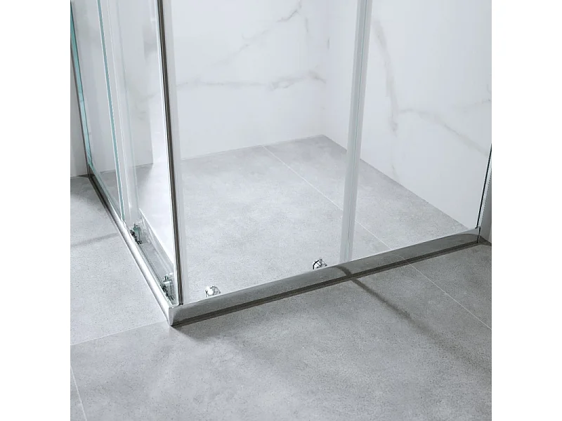 Cabina Doccia Angolare Scorrevole 80x80 Cm H 185 cm vetro Trasparente 6 mm | Kiro