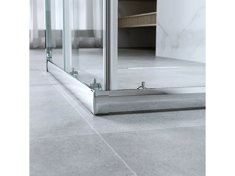 Cabina Doccia 3 Lati 70x70x70 Cm H 185 cm vetro 6 mm Trasparente Scorrevole| Kiro