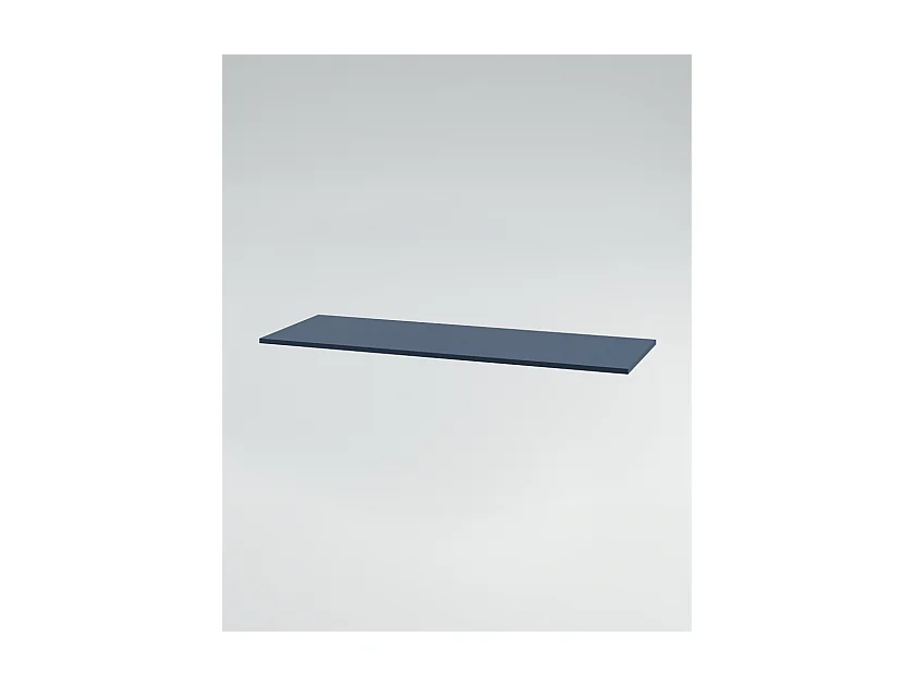 Mobile bagno Top L 140 x P 46 con lavabo in appoggio poro noce cassettiera 140 blu oceano specchio rettangolare