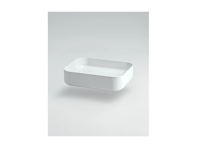 Mobile bagno Top L 140 x P 46 con lavabo in appoggio poro noce cassettiera 140 blu oceano specchio rettangolare