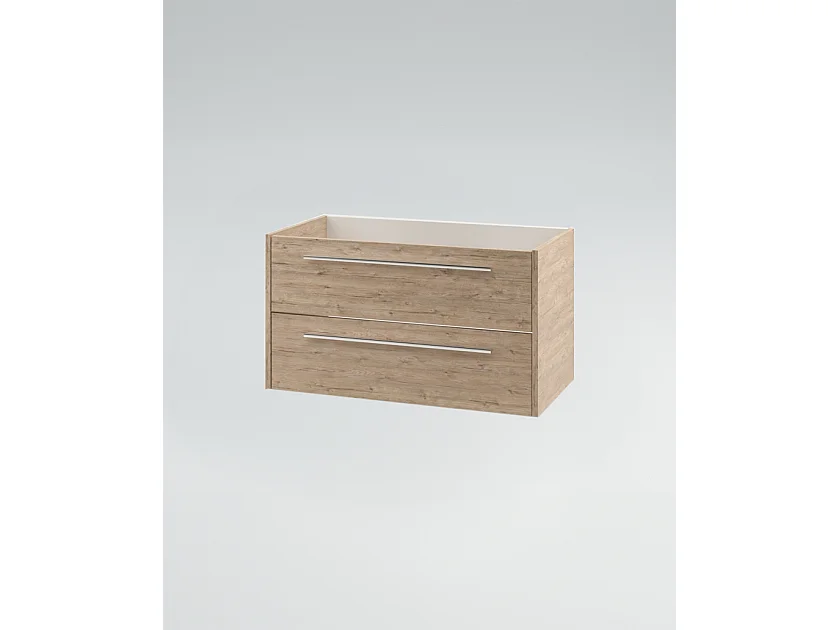 Mobile bagno con lavabo integrato L 90 x H 45 x P 46 Larice Dolomite Colonna e Specchio