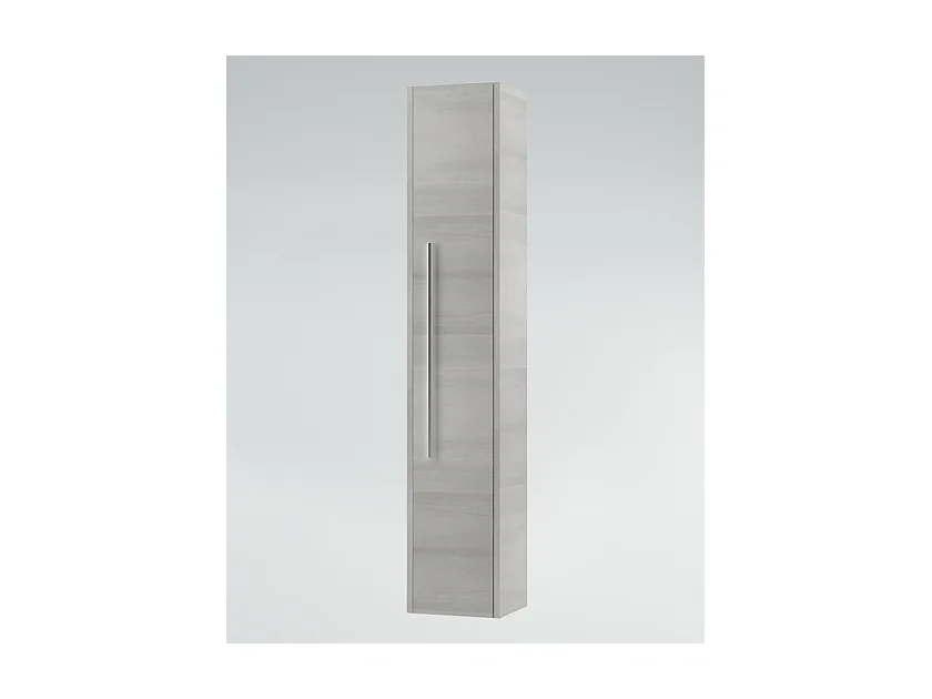 Mobile bagno con lavabo integrato L 100 x H 30 x P 46 Larice Cenere Cassettiera Colonna e Specchio