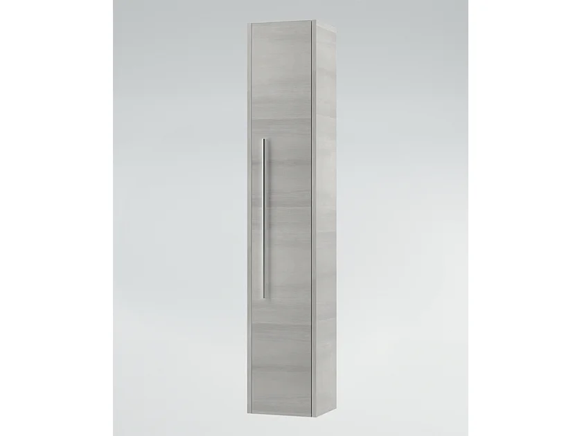 Mobile bagno con lavabo integrato L 100 x H 30 x P 46 Larice Cenere Cassettiera Colonna e Specchio