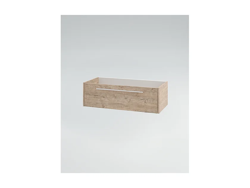 Mobile bagno con lavabo integrato L 100 x H 30 x P 46 Larice Dolomite Cassettiera Colonna e Specchio