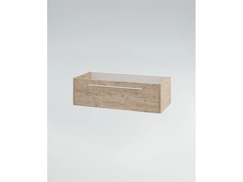 Mobile bagno con lavabo integrato L 100 x H 30 x P 46 Larice Dolomite Cassettiera Colonna e Specchio