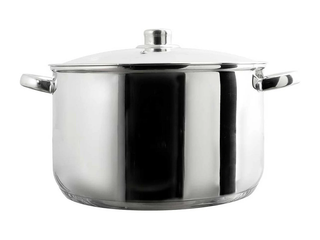 Faitout 10L en métal avec couvercle tous feux dont induction diamètre 29 cm