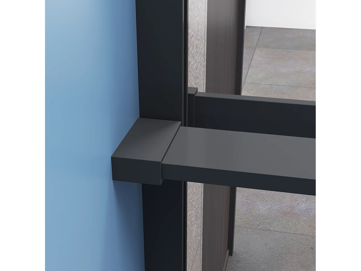 140cm Handtuchhalter Handtuchregal Schwarz Badezimmerhandtuchhalter