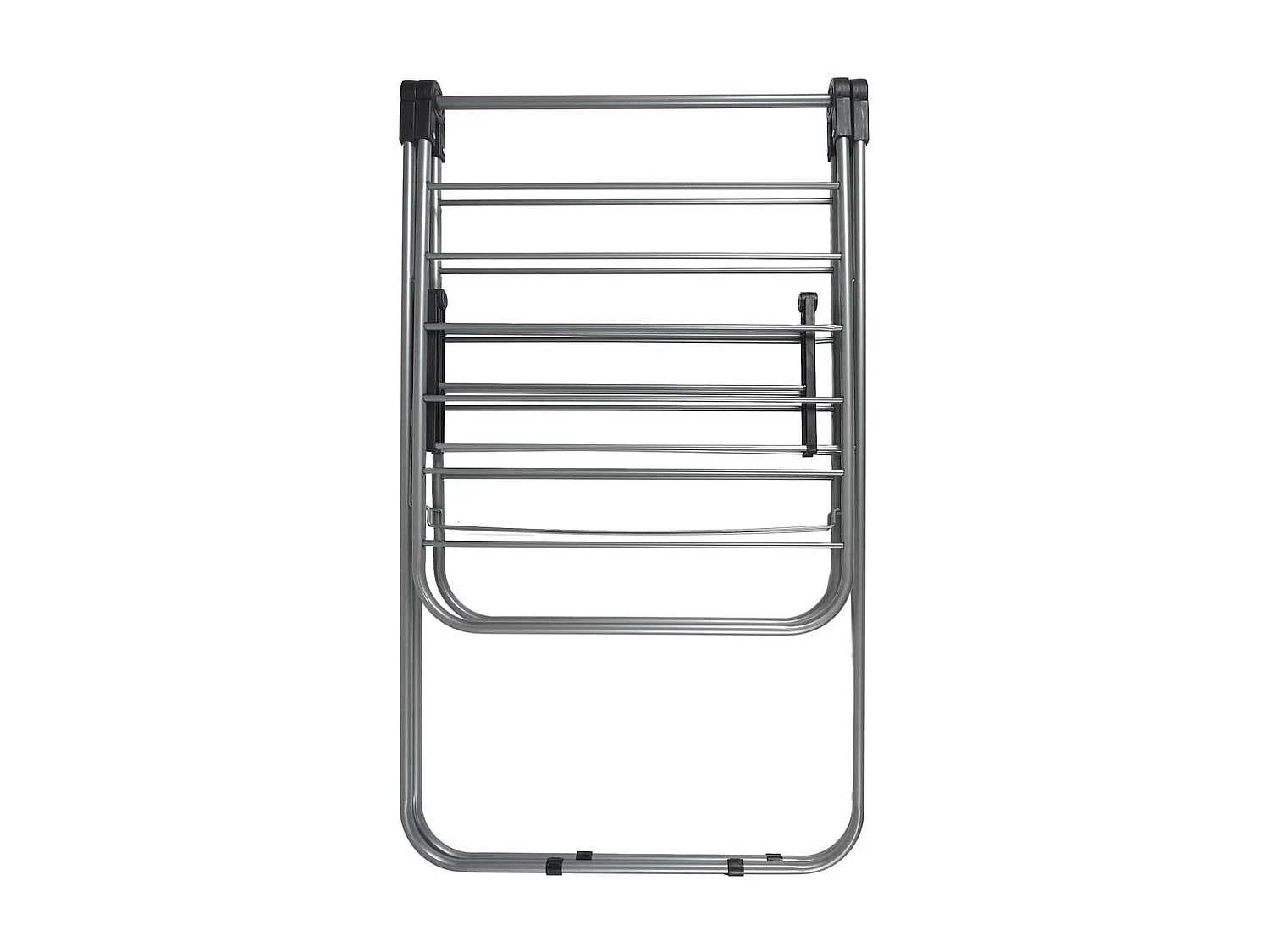 Etendoir à linge pliable 15 mètres étendage tubes métallique gris