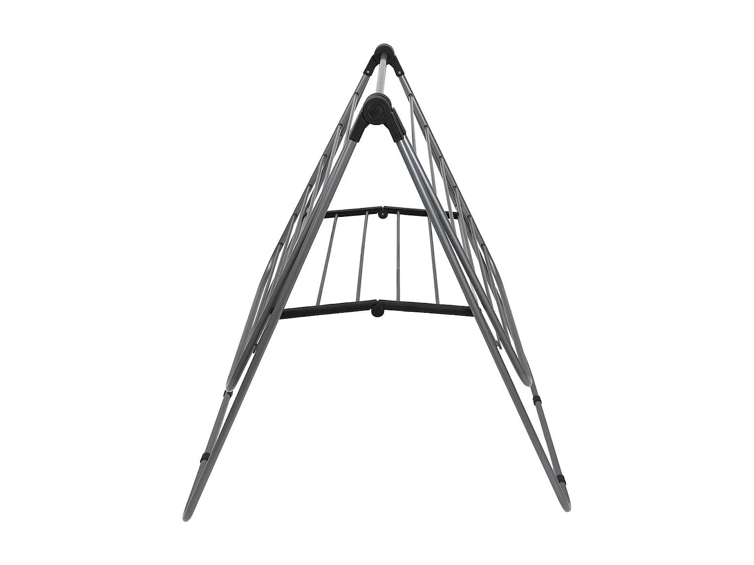 Etendoir à linge pliable 15 mètres étendage tubes métallique gris