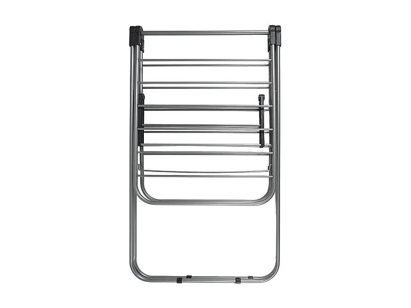 Etendoir à linge pliable 15 mètres étendage tubes métallique gris