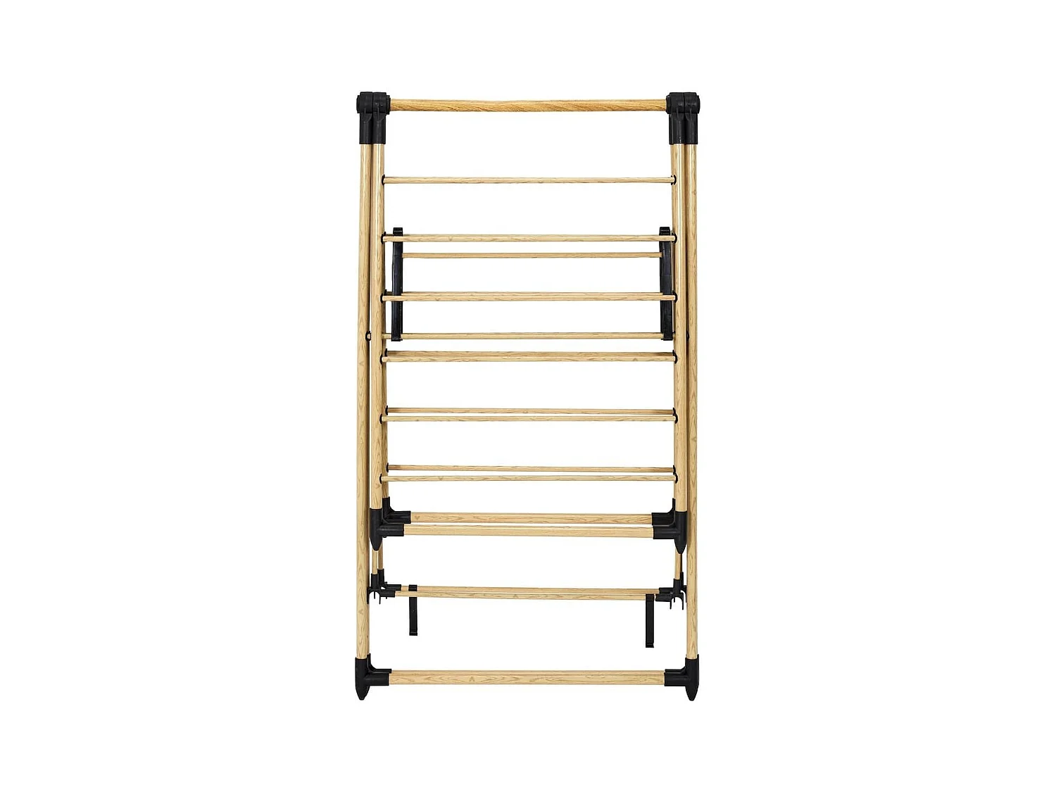 Etendoir à linge pliable 13 mètres étendage tubes métallique effet bois