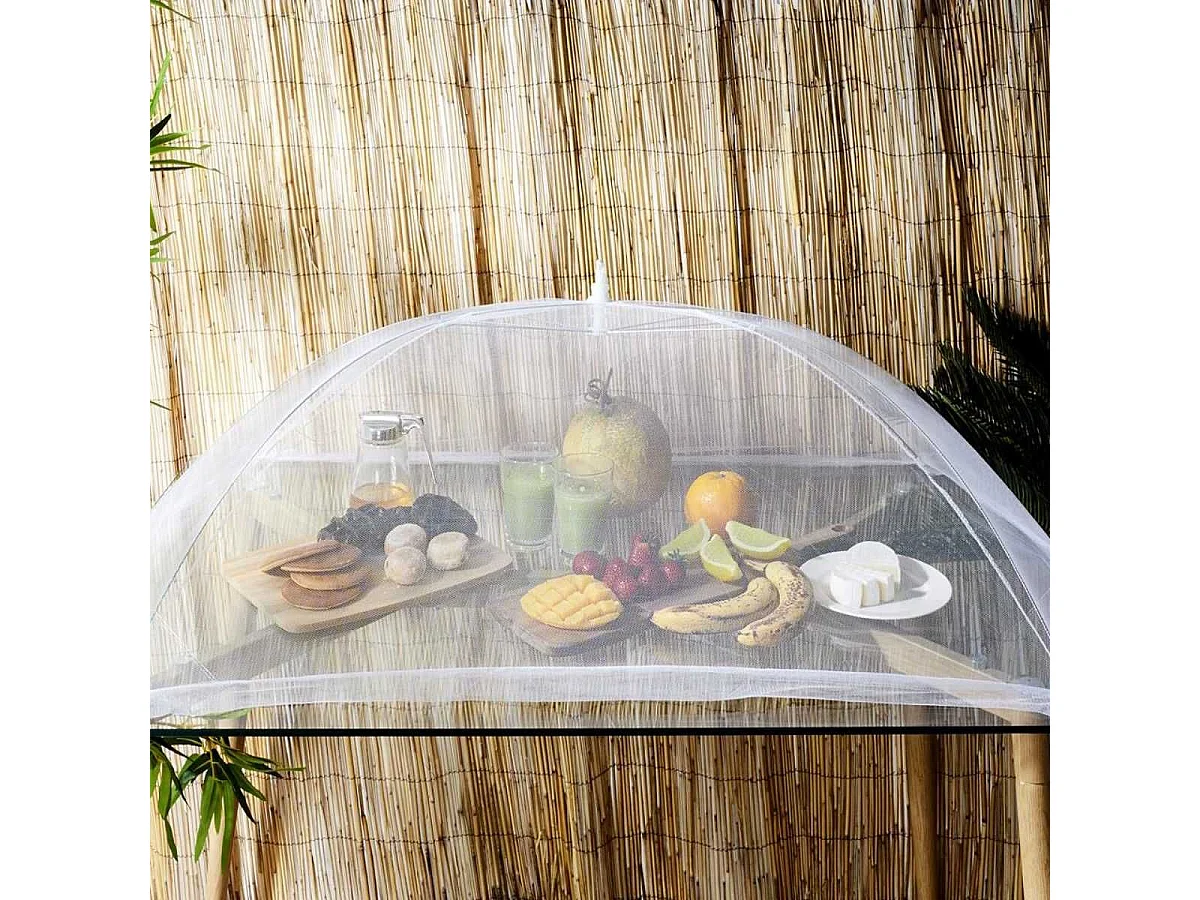 Cloche moustiquaire rétractable XL blanche