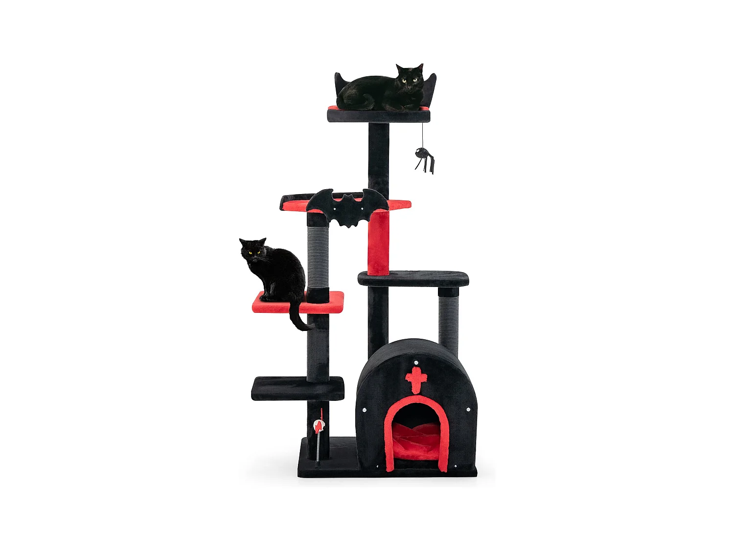 134 cm Arbre à chat avec griffoirs & grotte pour chats & plateformes Arbre à chat à grimper