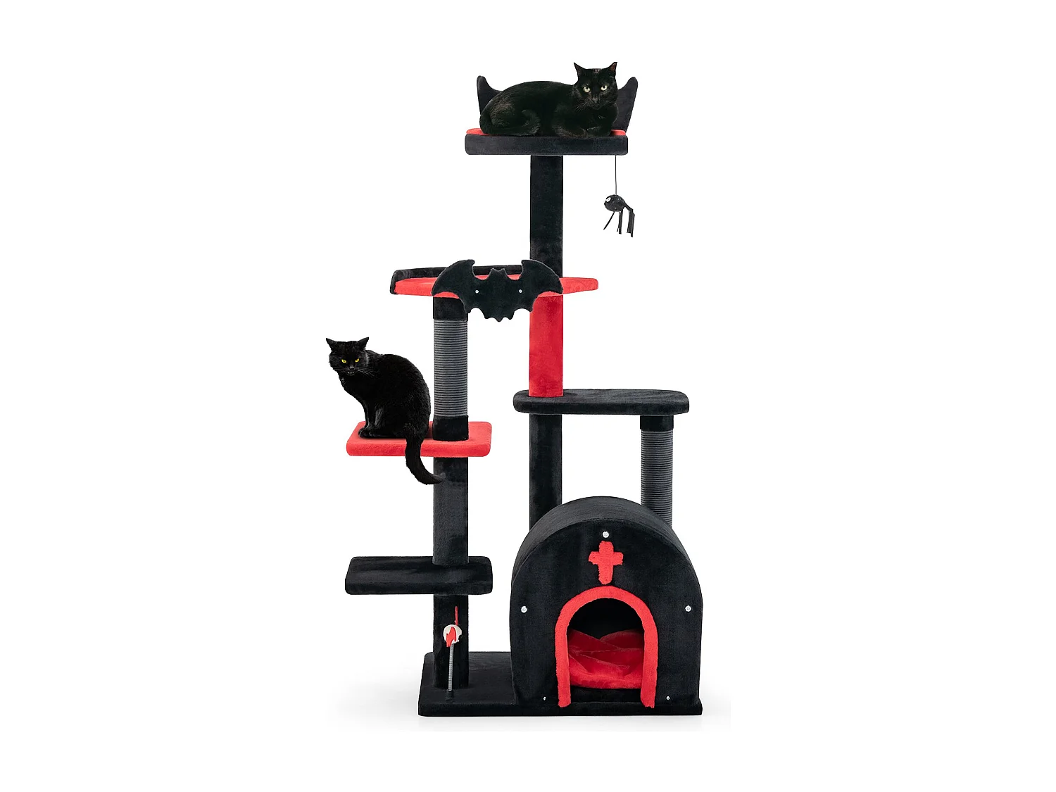 134 cm Arbre à chat avec griffoirs & grotte pour chats & plateformes Arbre à chat à grimper