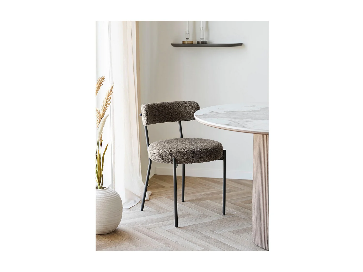 Set van 2 Stoelen Badalona - Bruin - 47x49,5x72,5 cm - Seven Design