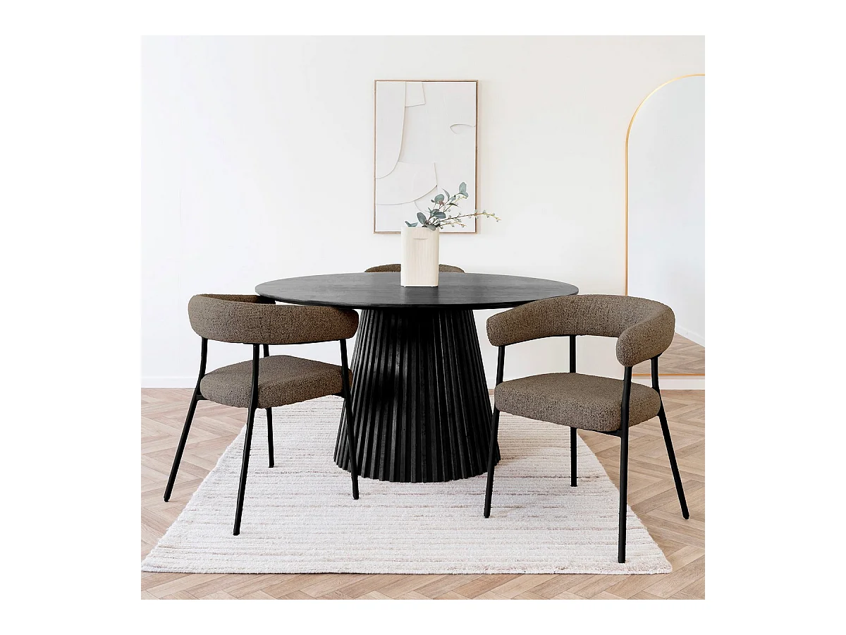 Lot de 2 Chaises Trivio, Marron, 57,5x56x77 cm, Seven Design