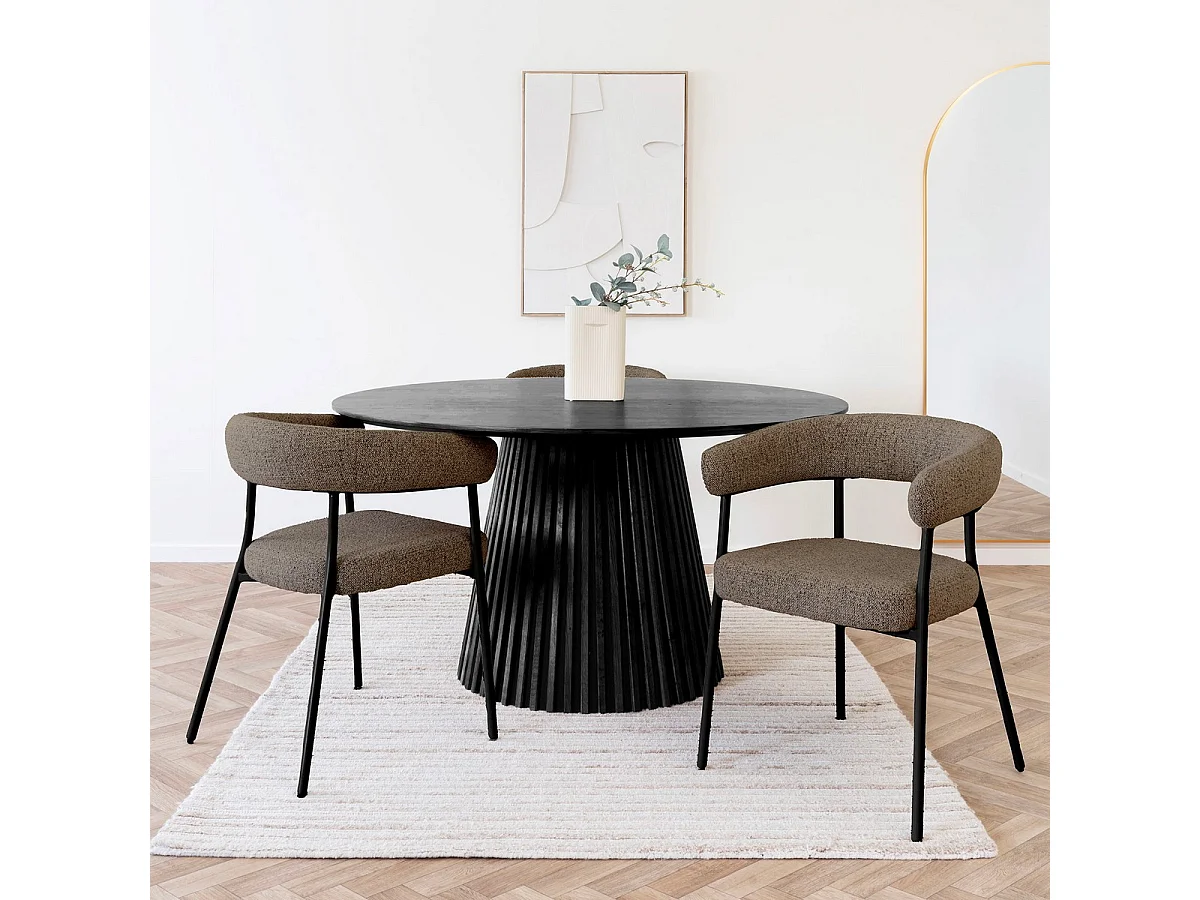 Zestaw 2 krzeseł Trivio, Brązowy, 57,5x56x77 cm, Seven Design